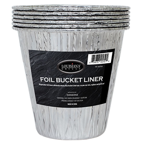 DISPOSABLE FOIL BUCKET LINERS - 6 PACK